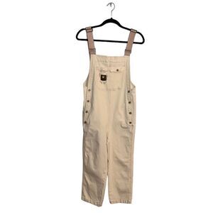 Women’s Small cute neutral overalls creamy beige